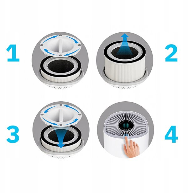 Oczyszczacz powietrza Webber AP8550 HEPA H13 WiFi UV-C Jonizacja Smart AI