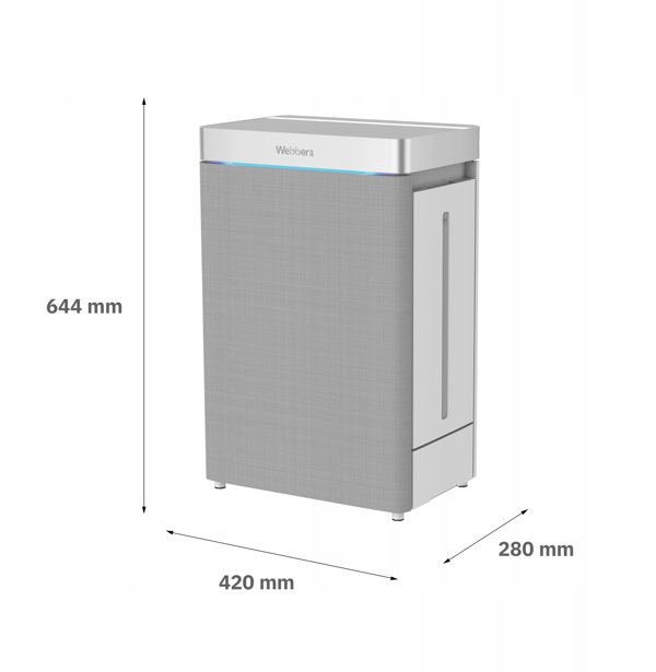 Καθαριστής και Υγραντήρας Αέρα Webber AP9750 SMART AI WIFI 100W 57m²