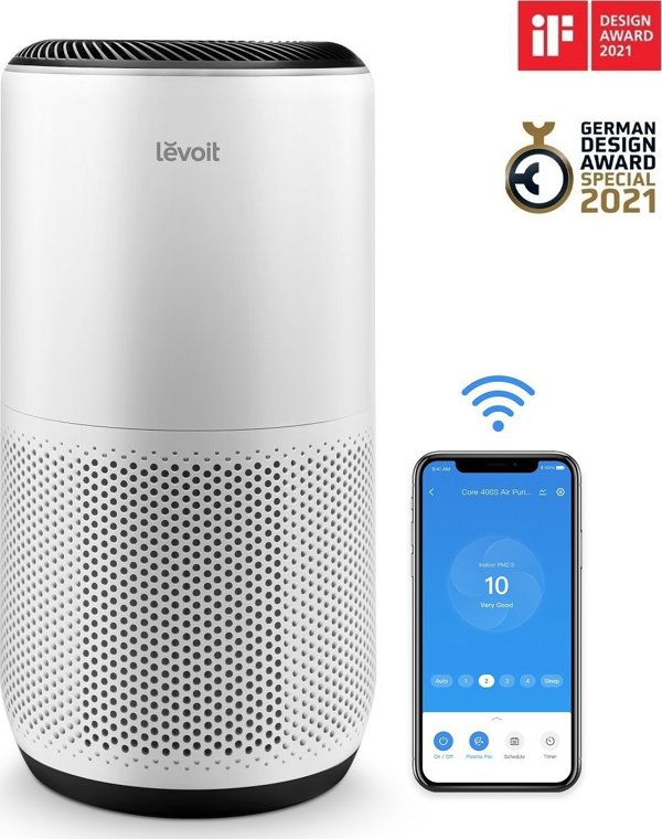 Levoit Core 400S Καθαριστής Αέρα με Φίλτρο HEPA H13, Τεχνολογία ARC™ και QuietKEAP™, 24dB, Λευκό