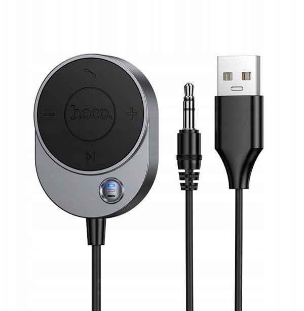 Odbiornik AUX Hoco Bluetooth z kablem Jack 3,5 mm E150 szary