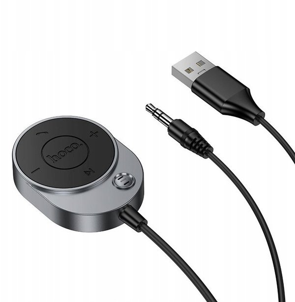 Odbiornik AUX Hoco Bluetooth z kablem Jack 3,5 mm E150 szary