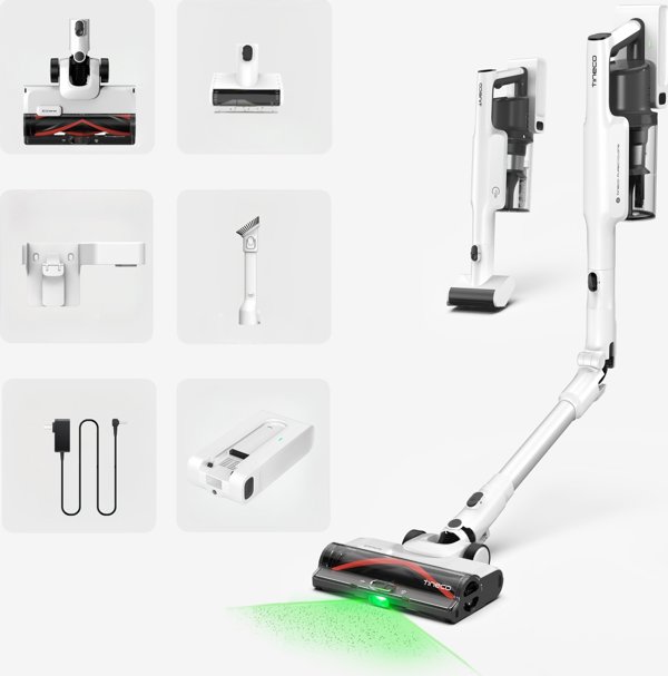 Tineco Pure One A50S Σκούπα Stick, Ασύρματη Ηλεκτρική Σκούπα με Έξυπνη Τεχνολογία Καθαρισμού