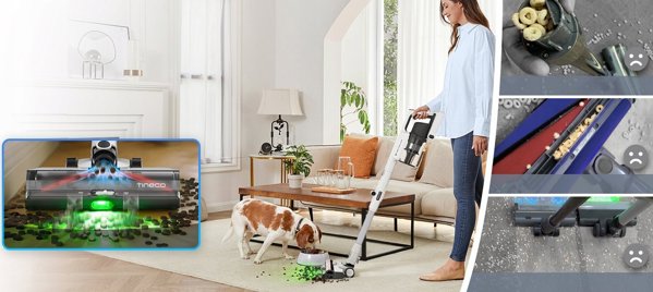 Tineco Pure One A50S Σκούπα Stick, Ασύρματη Ηλεκτρική Σκούπα με Έξυπνη Τεχνολογία Καθαρισμού