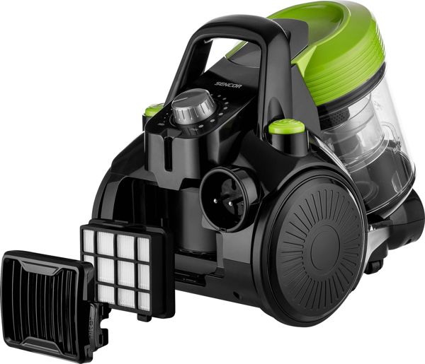 Ηλεκτρική Σκούπα Sencor SVC 1025GR, 3AAA, με Τεχνολογία Cyclone & Φίλτρο HEPA H13, Πράσινη