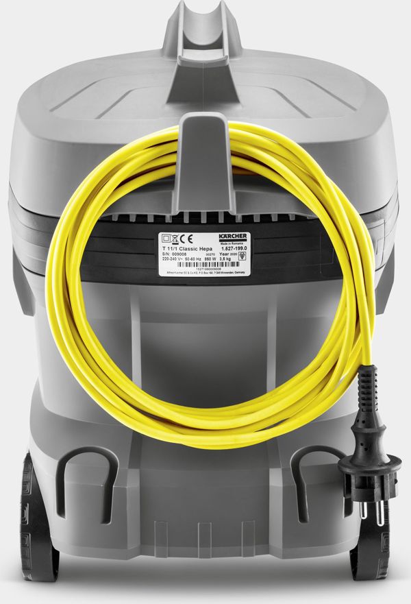 Karcher Επαγγελματική Σκούπα Ξηρής Αναρρόφησης T 11/1 Classic HEPA (1.527-199.0) με Φίλτρο HEPA 14