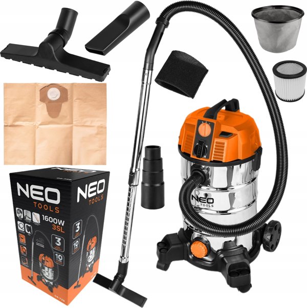 Βιομηχανική Σκούπα NEO TOOLS, Ηλεκτρική, 1200W, Με Κάδο 20L