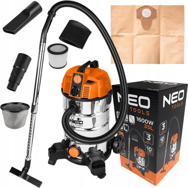 Βιομηχανική Σκούπα NEO TOOLS, Ηλεκτρική, 1200W, Με Κάδο 20L
