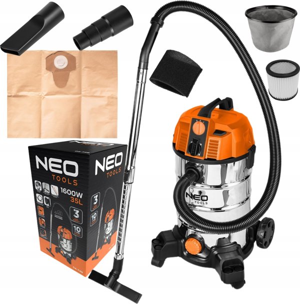 Βιομηχανική Σκούπα NEO TOOLS, Ηλεκτρική, 1200W, Με Κάδο 20L