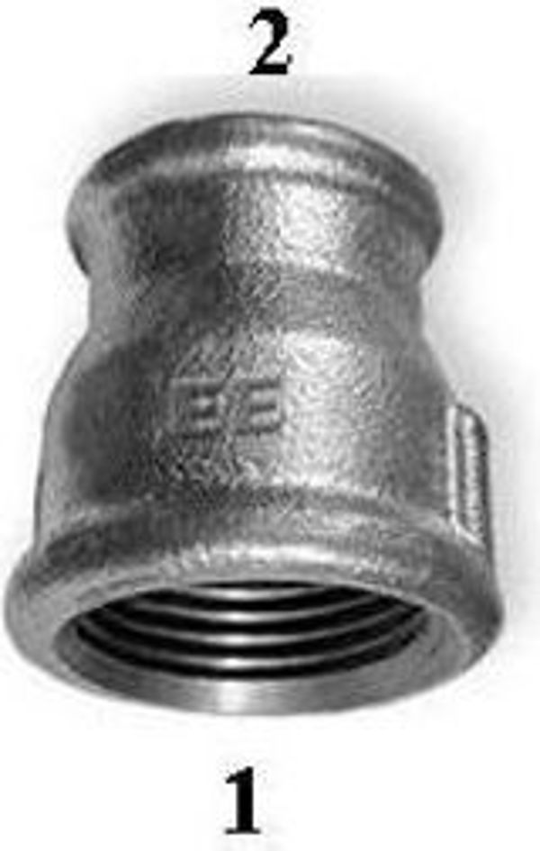 Odlewnia Zawiercie Mufa redukcyjna M2 2 x 3/4" czarna