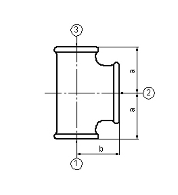 Odlewnia Zawiercie Μειωτικός ταυ B1 5/4x1/2x5/4" μαύρο - 130-27S