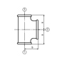 Odlewnia Zawiercie Μειωτικός ταυ B1 5/4x1/2x5/4" μαύρο - 130-27S
