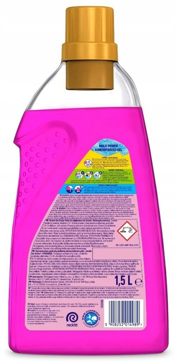 ODPLAMIACZ ZEL DO TKANIN KOLOROWYCH VANISH OXI 1,5L