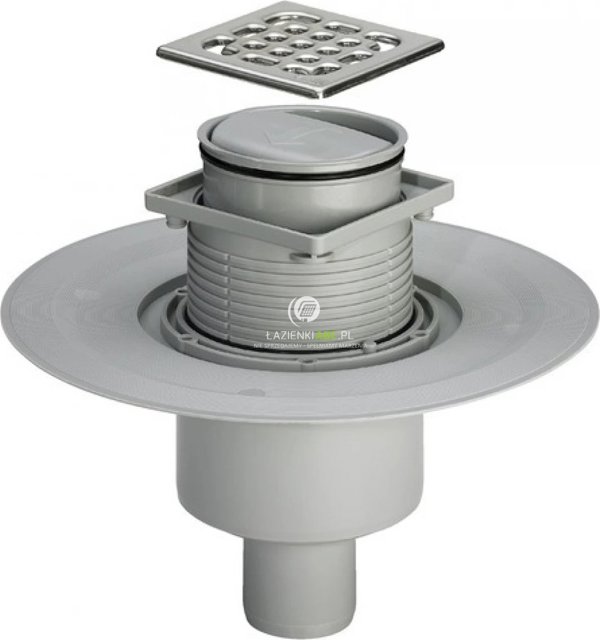 Αποχέτευση μπάνιου 100x100 με κάθετο σιφόνι κατά των οσμών