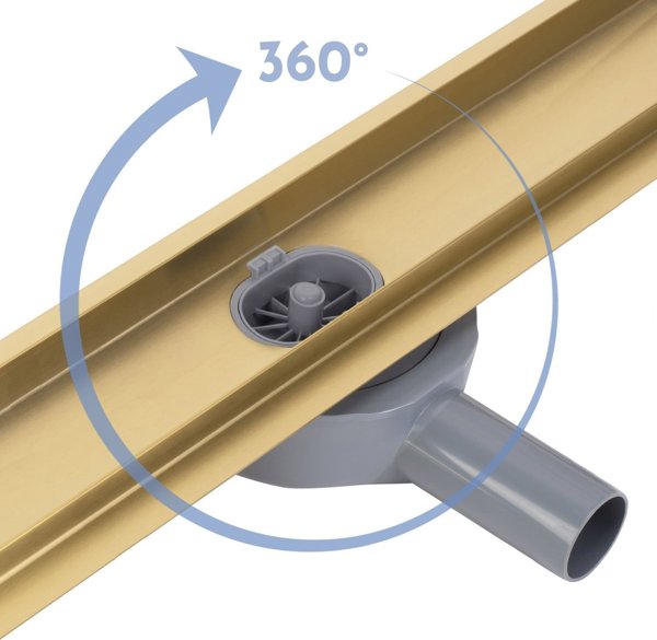 Rea Γραμμική Αποχέτευση Neox Pro, Χρώμα Χρυσό, Μήκος 60cm