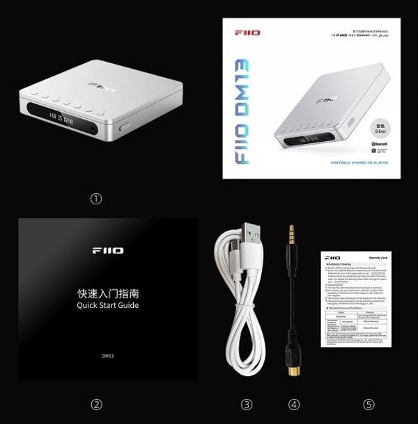 FiiO DM13 Φορητό CD Player με Bluetooth - Silver