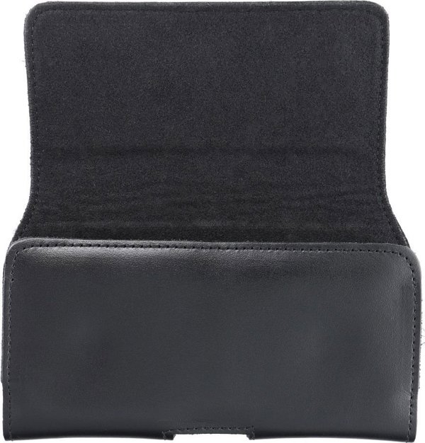 OEM Δερμάτινη οριζόντια θήκη ζώνης - ROYAL / μαύρο - Μέγεθος 2XL - για SAMSUNG A21s / S20 ULTRA / S21 ULTRA / A70 / A71 / XIAOMI REDMI 9 / HUAWEI P SMART PRO