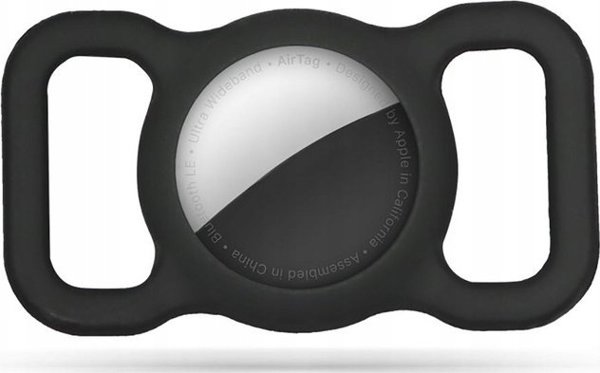 OEM Θήκη AirTag για κολάρο / λουράκι / σαμαράκι ΜΑΥΡΟ / ΜΑΥΡΟ