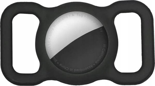 OEM Θήκη AirTag για κολάρο / λουράκι / σαμαράκι ΜΑΥΡΟ / ΜΑΥΡΟ