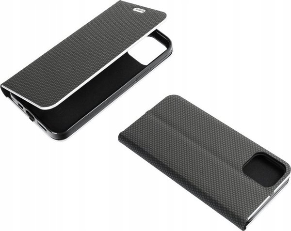 OEM Kabura LUNA Book Carbon do IPHONE 14 czarny