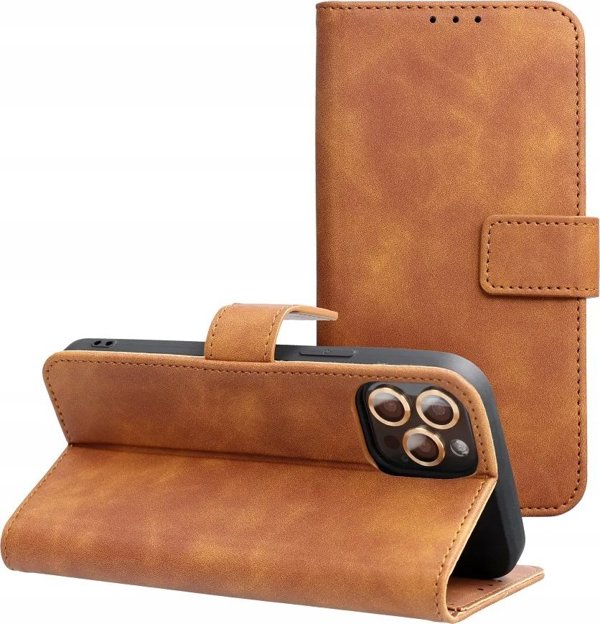 OEM Θήκη TENDER Book για SAMSUNG Galaxy A14 4G καφέ