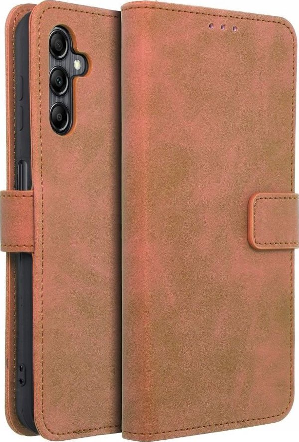 OEM Θήκη TENDER Book για SAMSUNG Galaxy A14 4G καφέ