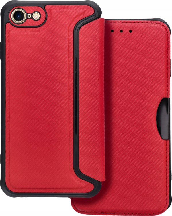 OEM Καμπύρα RAZOR Book για IPHONE 7 / 8 / SE 2020 / SE 2022 κόκκινο