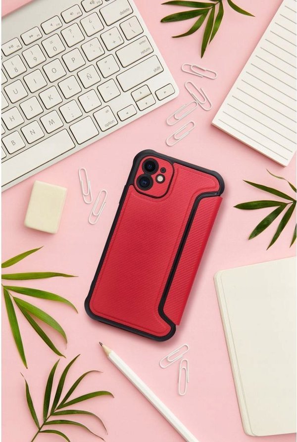 OEM Καμπύρα RAZOR Book για IPHONE 7 / 8 / SE 2020 / SE 2022 κόκκινο