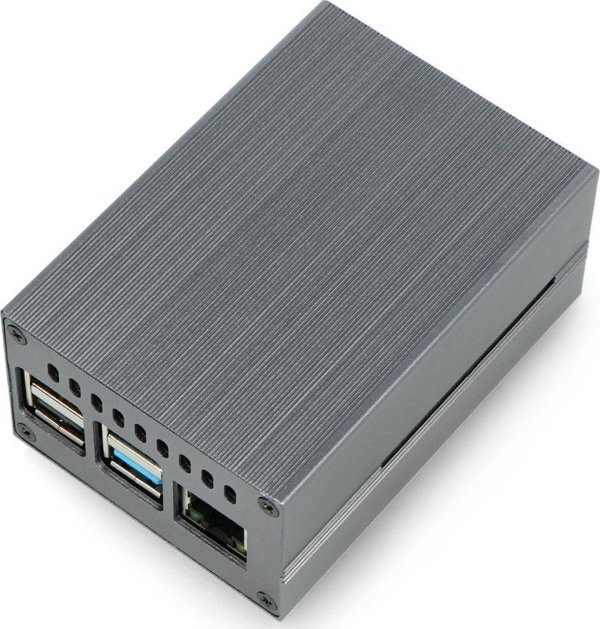 OEM Θήκη Αλουμινίου για Raspberry Pi 4B με Ανεμιστήρα και Ψύκτρα - Γκρι