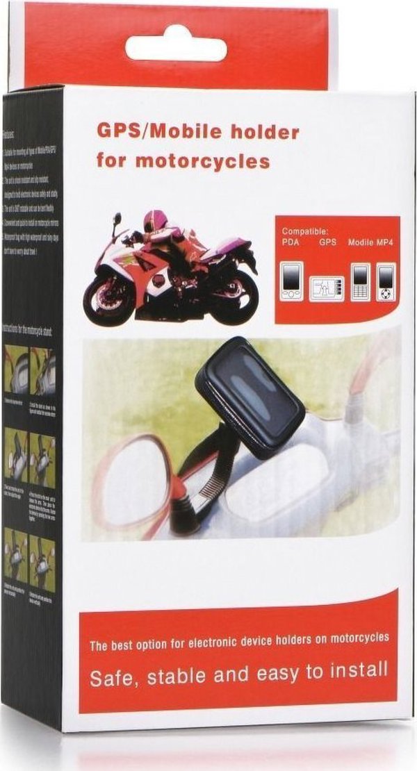 OEM Uchwyt motocyklowy na zamek wodoodporny ( 6,4" - 8" ) CM757 czarny