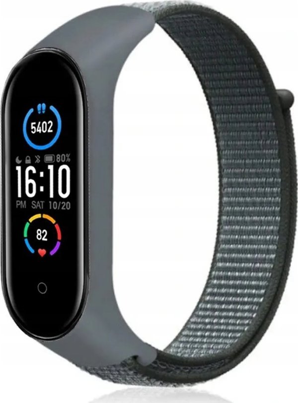 OEM Νάιλον λουράκι για XIAOMI Mi Band 5 / 6 / 7 γκρι (19)