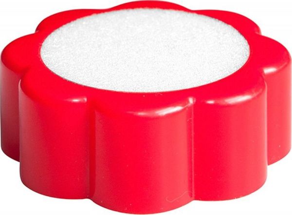 Office Products Υγραντήρας Δακτύλων με Σφουγγάρι, Κόκκινος, Διάμετρος 69mm