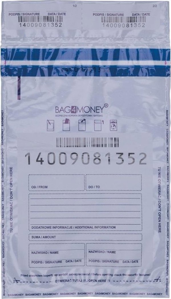 Ασφαλής φάκελος OFFICE PRODUCTS, B5, 190x260mm, 50τμχ., λευκός