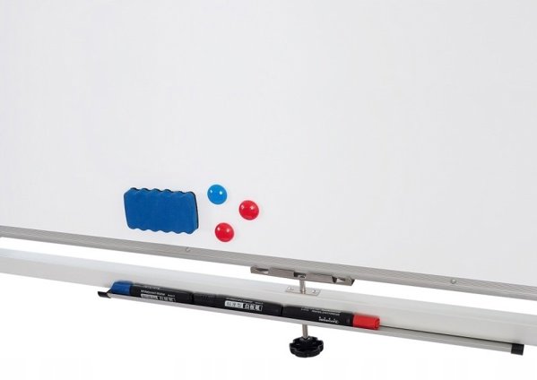 OfficeProducts Κινητός μαγνητικός πίνακας ξηρής διαγράμμισης διπλής όψης 120x60cm, λευκός