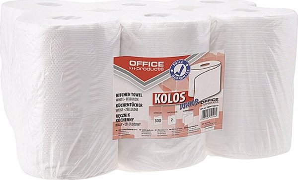Χαρτοπετσέτες κουζίνας Office Products OFFICE PRODUCTS Kolos Junior, 2-στρώσεων, 300 φύλλα, 6 ρολά