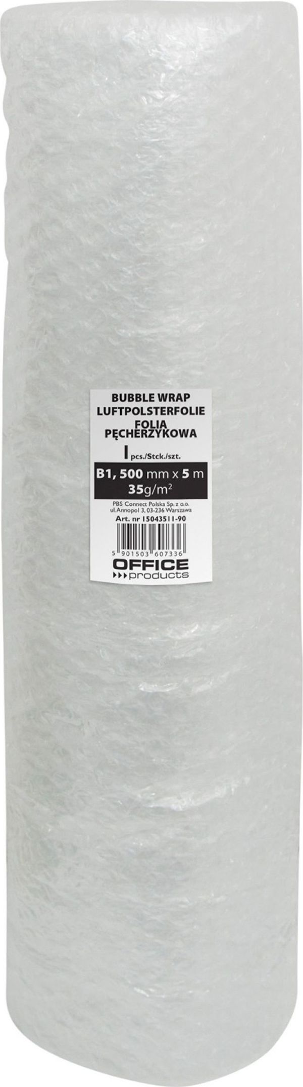 Office Products Μεμβράνη με Φυσαλίδες Περιτύλιξης, 500mm x 5m, 35g/m², Διαφανές