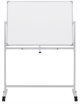 OfficeProducts Κινητός Πίνακας Μαρκαδόρου Διπλής Όψης, Επιχρισμένος, Αλουμινένιο Πλαίσιο, Λευκός, 110x75cm