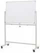 OfficeProducts Κινητός Πίνακας Μαρκαδόρου Διπλής Όψης, Επιχρισμένος, Αλουμινένιο Πλαίσιο, Λευκός, 110x75cm