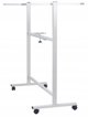 OfficeProducts Κινητός Πίνακας Μαρκαδόρου Διπλής Όψης, Επιχρισμένος, Αλουμινένιο Πλαίσιο, Λευκός, 110x75cm