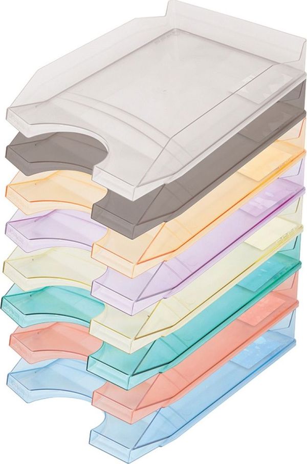 Office Products Συρτάρι Γραφείου A4, Πολυστυρένιο/PP, Διαφανές Κίτρινο, Ανθεκτικό