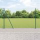 vidaXL Πλέγμα Περίφραξης Τετράγωνο Πράσινο 1,6x100m, με 13 Γαλβανισμένους Μεταλλικούς Στύλους 32mm
