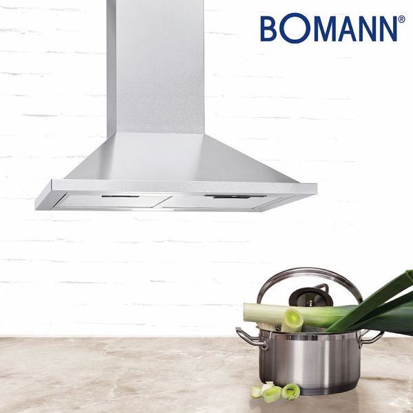 Απορροφητήρας Bomann DU 652.1, 60cm, Ανοξείδωτος, με Φωτισμό, Ενεργειακής Κλάσης D