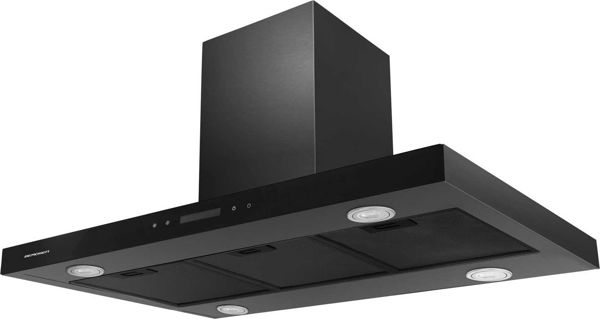 Απορροφητήρας Νησίδας Berdsen BE-90E 90cm, 160W, Μαύρος Ανοξείδωτος, 3 Ταχύτητες