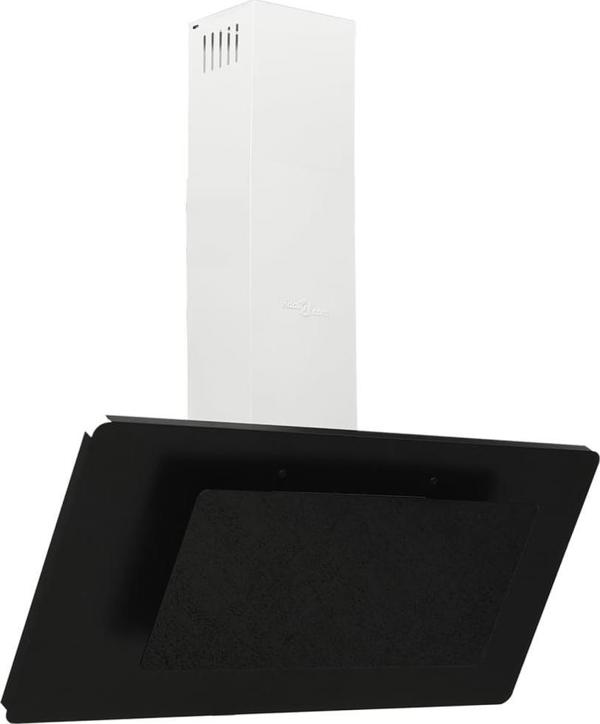 vidaXL Απορροφητήρας Κουζίνας, 90 cm, Ανοξείδωτο Ατσάλι και Σκληρυμένο Γυαλί, Μαύρος