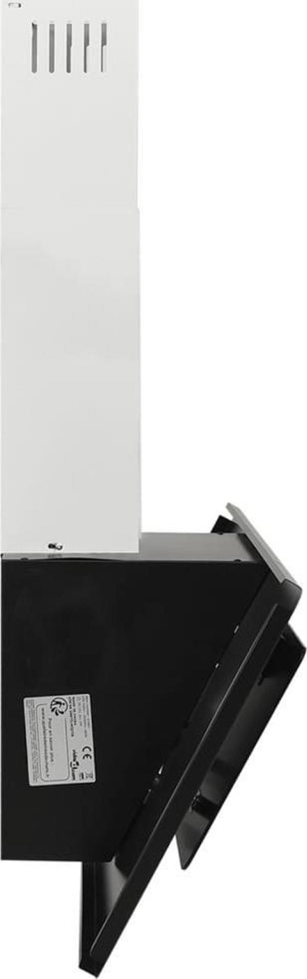 vidaXL Απορροφητήρας Κουζίνας, 90 cm, Ανοξείδωτο Ατσάλι και Σκληρυμένο Γυαλί, Μαύρος