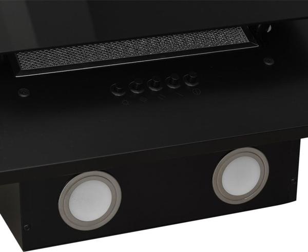 vidaXL Απορροφητήρας Κουζίνας, 90 cm, Ανοξείδωτο Ατσάλι και Σκληρυμένο Γυαλί, Μαύρος