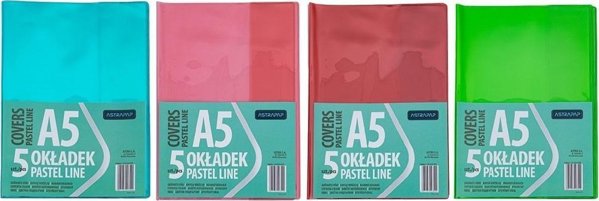 Εξώφυλλο A5 Pastel Line μη ρυθμιζόμενο (5τεμ) ASTRA