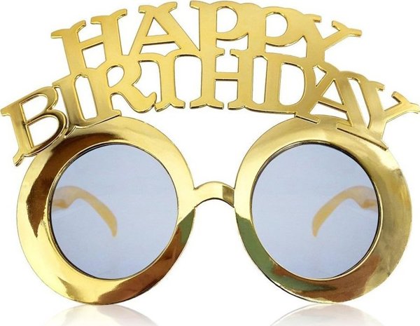 Γυαλιά Happy Birthday χρυσά