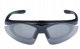 Okulary strzeleckie Wosport Black - 3 wymienne wizjery, pasek