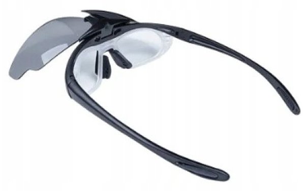Okulary strzeleckie Wosport Black - 3 wymienne wizjery, pasek