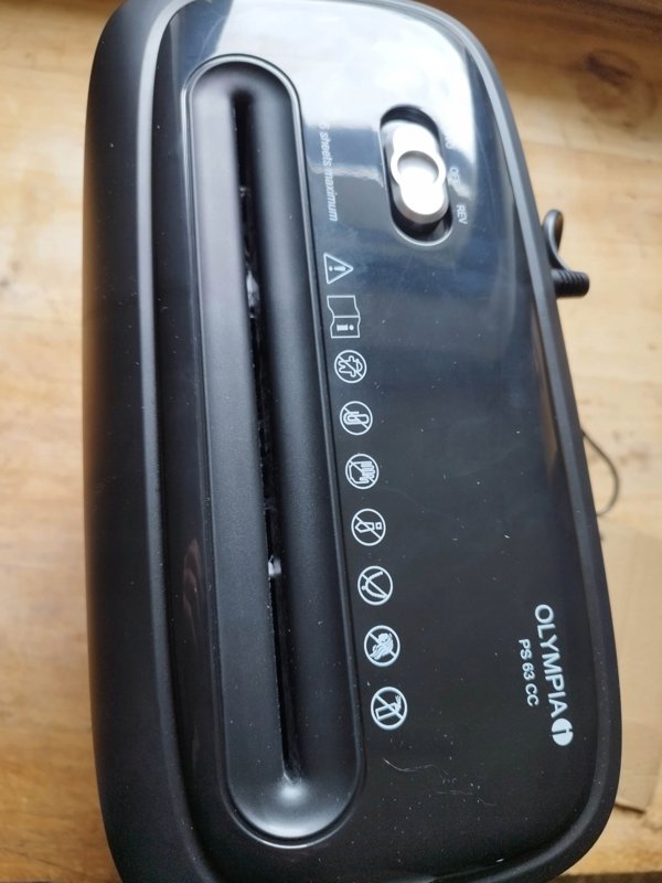 Olympia Aktenvernichter PS 63 CC schwarz